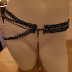 Hip belt, metal balls, one crystal string